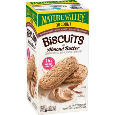 Nature Valley Biscuit Sandwich with Almond Butter, 30 Ct.